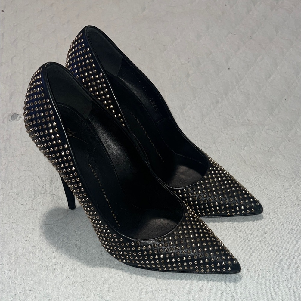 Giuseppe Zanotti Studded Black High Heels Size 38